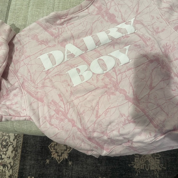 Dairy Boy Pink Bubblegum Camo Crewneck sweatshirt - White puff - OG collection 🩷 - Picture 7 of 7